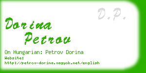 dorina petrov business card